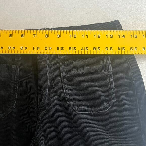 Pilcro Pants Women's Size 26 The Icon Dark Blue Corduroy Flared Mid Rise - Picture 5 of 11